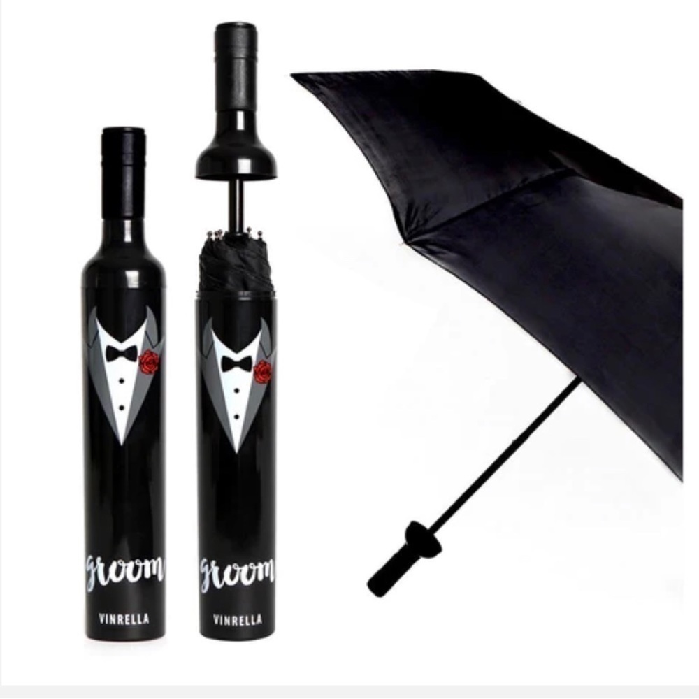 NEW Groom Wine Bottle Umbrella